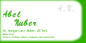 abel nuber business card